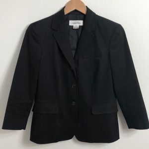 Calvin Klein 3/4 Sleeve Black Blazer size 4